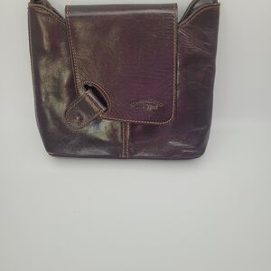 Rich Dark Brown Leather Crossbody Bag
